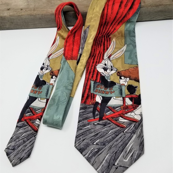 Mens Looney Toons Bugs Bunny 100% Silk Tie - Picture 3 of 7